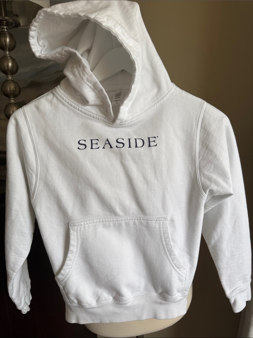 Seaside Kids White Hoodie Sweatshirt size small